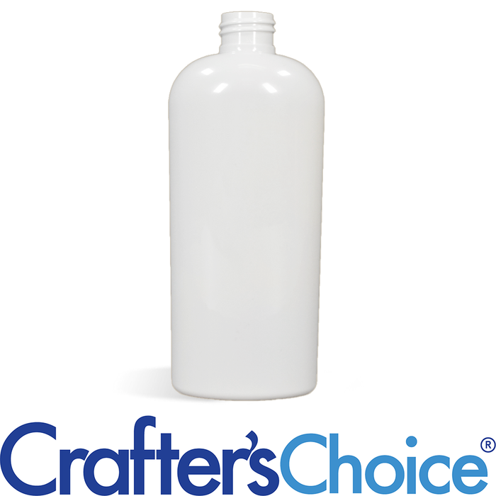 8 oz White Cosmo Oval Plastic Bottle - 24/410