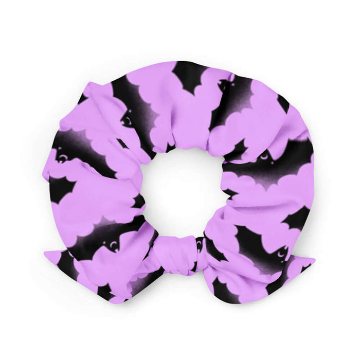 Aensland alternative scrunchie in pink with bats and crescent moons
