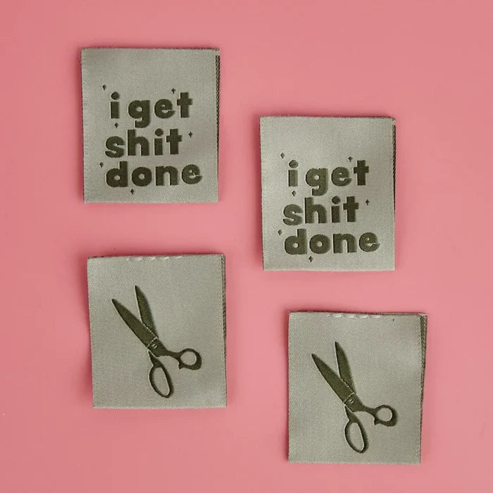 I Get Shit Done - Sewing Labels