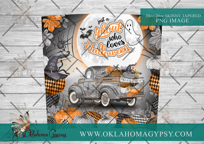 Just A Ghoul Who Loves Halloween Digital File Wraps