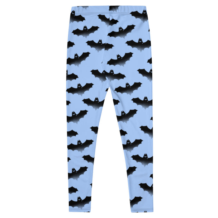 Lilith alternative leggings in blue with bats and crescent moons