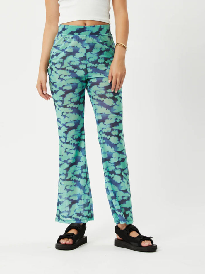 Liquid - Recycled High Waisted Sheer Pants | Jade Floral-Image 4