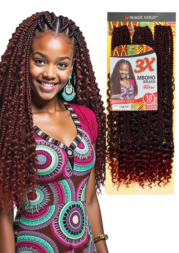 Magic Gold 3X MBOHO Braid 18”