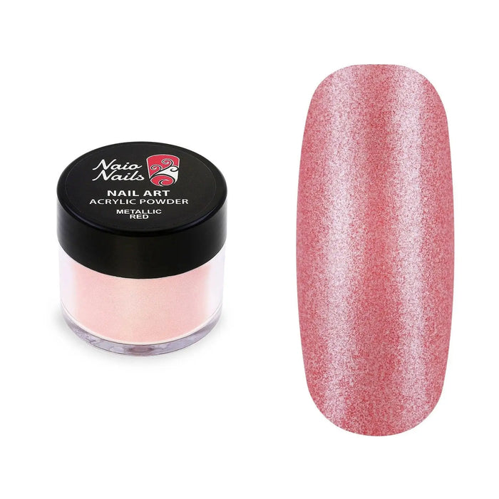Metallic Red Acrylic Powder - 12g Naio Nails