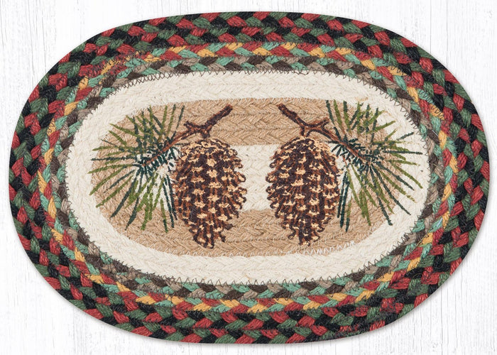 Pinecone trivet or small placemat for rustic cabin or fall home.