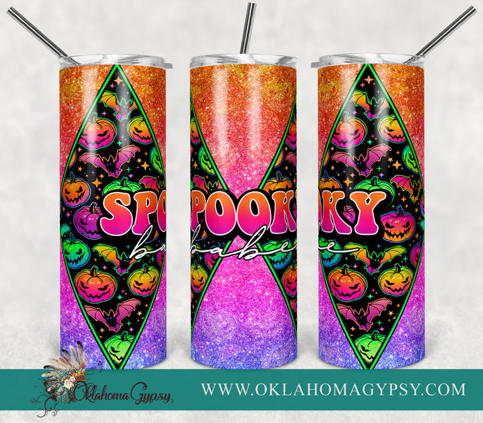 Neon Halloween Spooky Babe Inspired Digital File Wraps