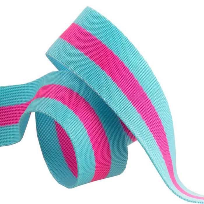 Pink/Aqua Webbing 1.5"