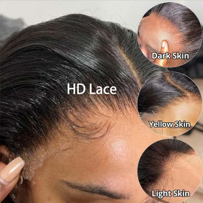 QVR Glueless 13x4 HD Lace Frontal Wig Curly Wigs Human Hair Wigs For Black Women