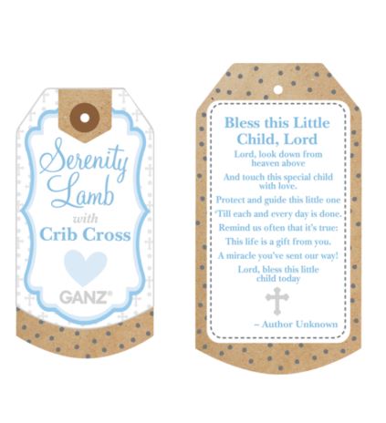 Serenity Lamb with Cross Ornament