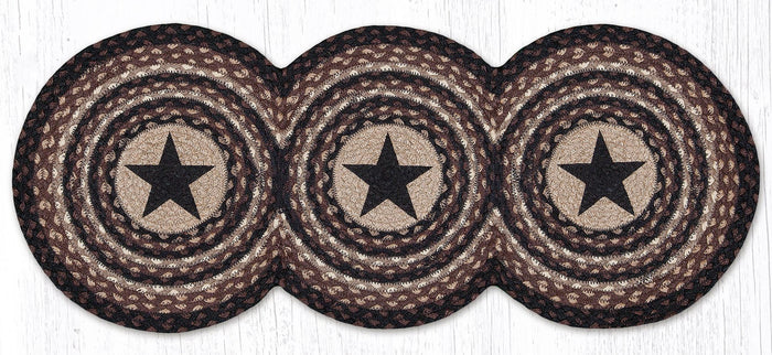 TCP-313 Black Stars Tri Circle Table Runner