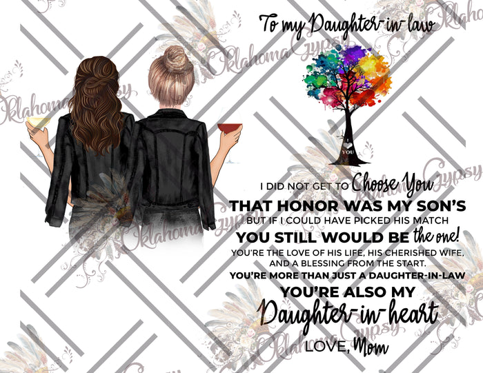 To My Daughter In Law Poem Digital File