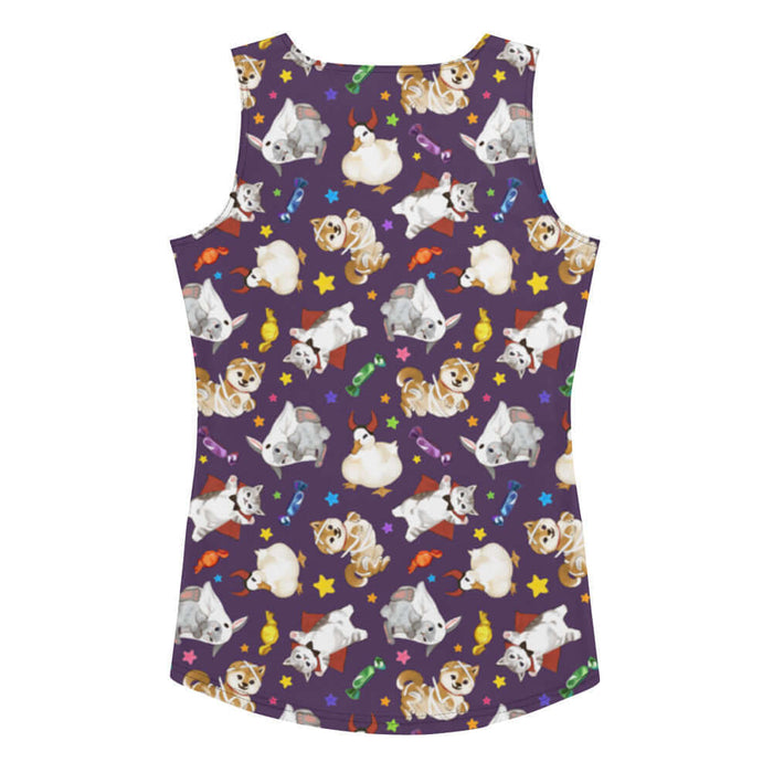 Trick or Treaters alternative tank top with ghost bunnies and mummy puppies