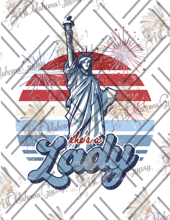 Vintage She's A Lady Digital File