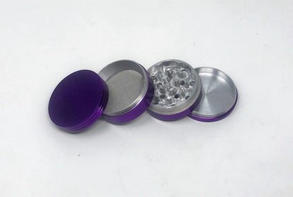 2'' Spice Herb Grinder with Pollen Catcher Metal 4 Part Grinder - Purple