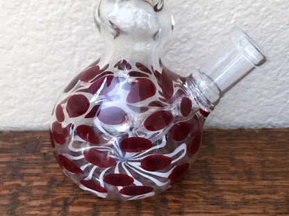 5" Mini Glass Bong Pipe w/14mm Herb Bowl - Perfect Peace