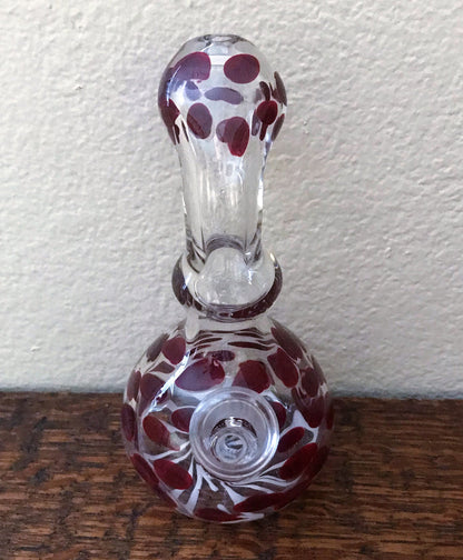 5" Mini Glass Bong Pipe w/14mm Herb Bowl - Perfect Peace