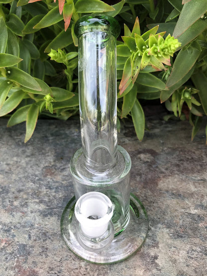 6" Shower Perc. Glass Water Rig 14mm Herb Bowl - Spearmint
