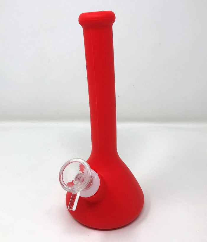 7.5" Silicone Detachable Beaker Unbreakable Bong - Red 14mm Bowl