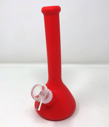 7.5" Silicone Detachable Beaker Unbreakable Bong - Red 14mm Bowl