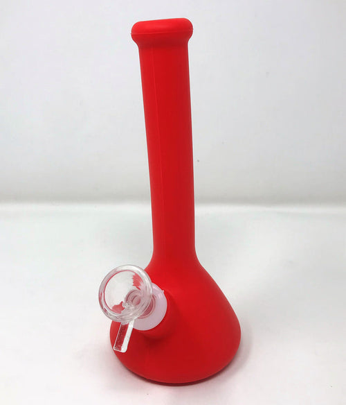 7.5" Silicone Detachable Beaker Unbreakable Bong - Red 14mm Bowl