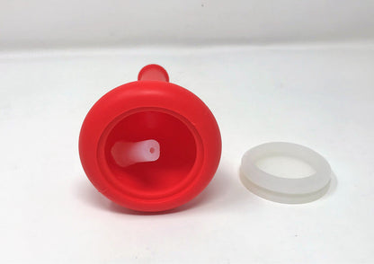 7.5" Silicone Detachable Beaker Unbreakable Bong - Red 14mm Bowl