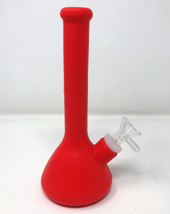 7.5" Silicone Detachable Beaker Unbreakable Bong - Red 14mm Bowl