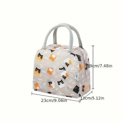 Adorable Bear Pattern Insulated Lunch Bag