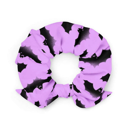 Aensland alternative scrunchie in pink with bats and crescent moons