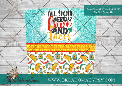 All You Need Is Love & Tacos Digital File Wraps