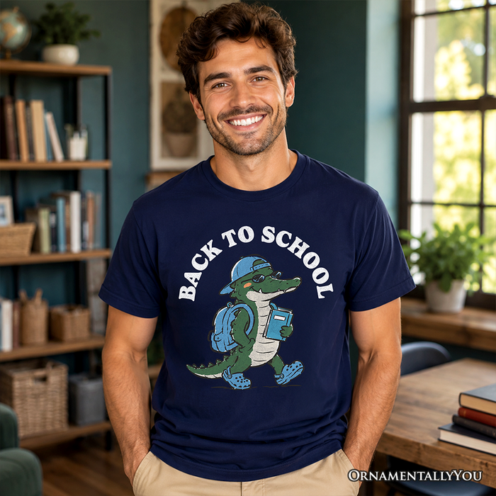 Alligator Back to School T-Shirt, Cool Tee for Teachers or Student