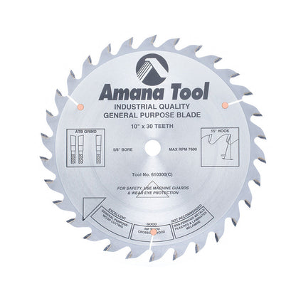 #option_610300 - 10 Inch Dia x 30T ATB, 15 Deg, 5/8 Bore