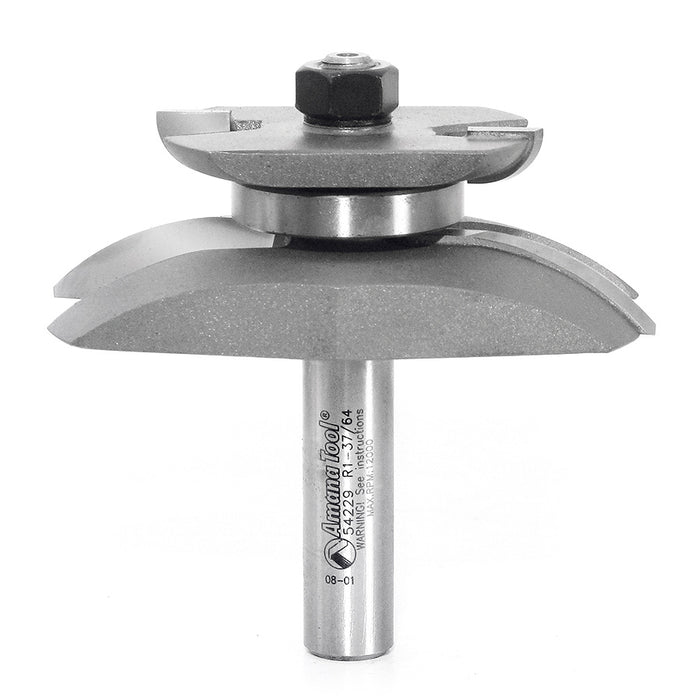 54229 - Cove Raised Panel w Back Cutter 1-9/16 Radius x 3-3/8 Dia x 1-1/16 x 1/2 Inch Shank