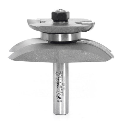 54229 - Cove Raised Panel w Back Cutter 1-9/16 Radius x 3-3/8 Dia x 1-1/16 x 1/2 Inch Shank