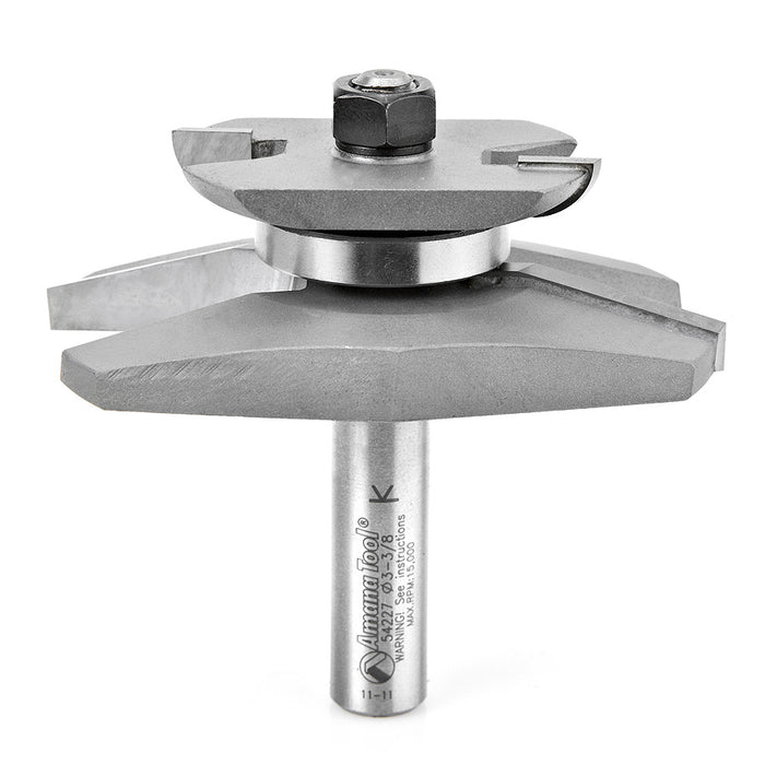 54227 - Traditional Raised Panel w Back Cutter 15 Deg x 1-3/8 Angle x 3-3/8 Dia x 1-1/16 x 1/2 Inch Shank