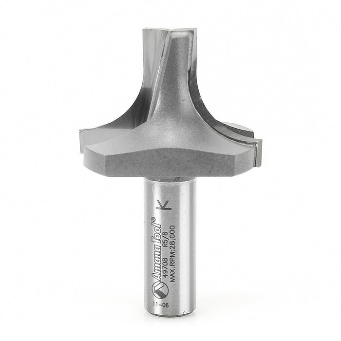 49708 - Plunging Round Over 5/8 Radius x 1-3/4 Dia x 1-1/4 x 1/2 Inch Shank