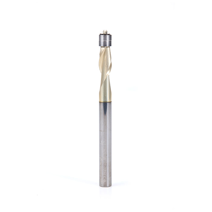 #option_51422-Z Flush Trim Spiral ZrN Coated Up-Cut 1/4 Dia x 1/2 x 1/4 Inch Shank