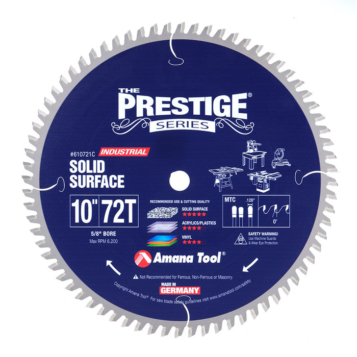 #option_610721C - Prestige® 10 Inch Dia x 72T MTC, 0 Deg, 5/8 Bore