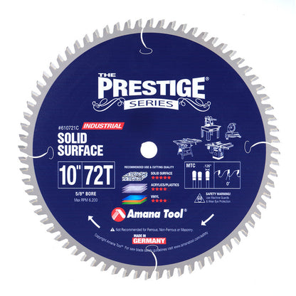 #option_610721C - Prestige® 10 Inch Dia x 72T MTC, 0 Deg, 5/8 Bore