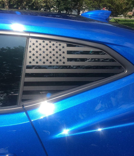 Quarter Window American Flag Vinyl Decal Stickers Fits Camaro 2016 - 2025 - Bogar Tech Designs