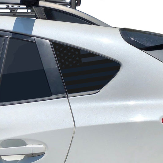 Rear Quarter Window American Flags Vinyl Decal Sticker Fits Subaru CrossTrek XV 2018 - 2021 - Bogar Tech Designs