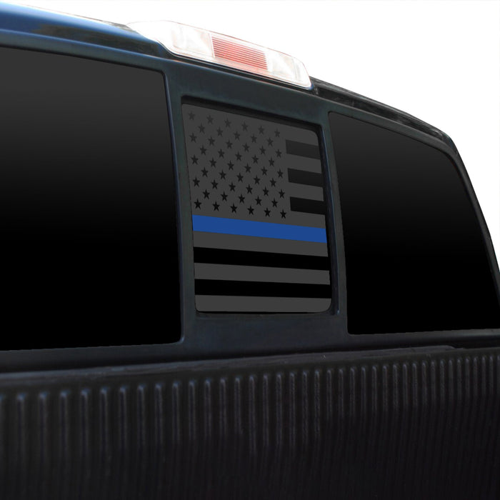Precut Rear Middle Window American Flag Vinyl Decal Sticker Fits Ford F150 2004 - 2014 - Bogar Tech Designs
