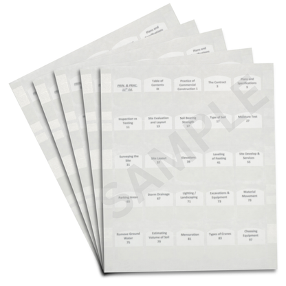 Five sample pages from Florida Unlimited Electrical Contractor Exam books showing tabbed topics and section titles