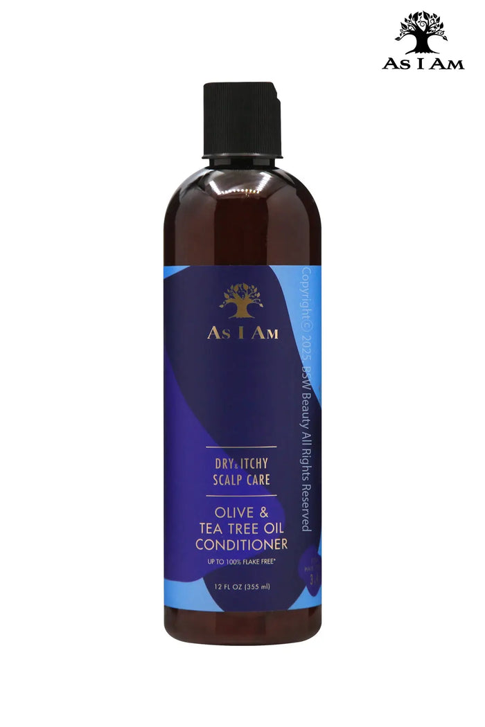 AS I AM DRY & ITCHY SCALP CARE OLIVE & TEA TREE OIL CONDITIONER 12oz - BSW BEAUTY CANADA