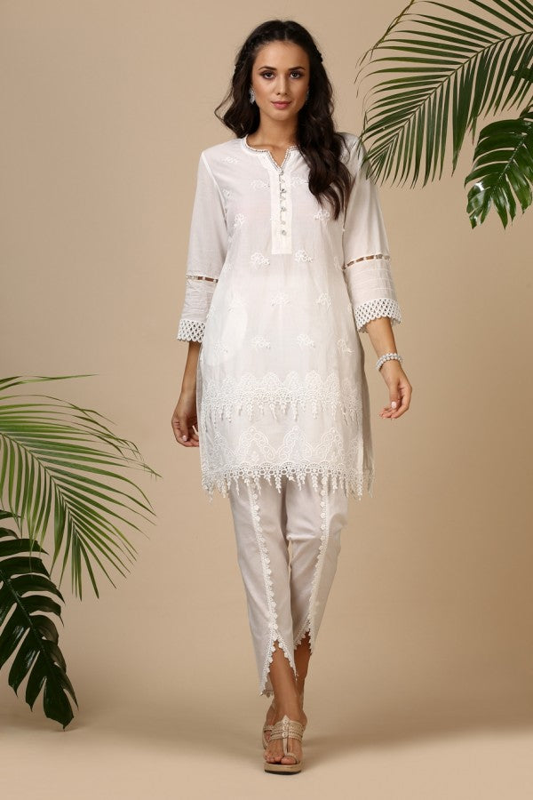 Aster Kurta White