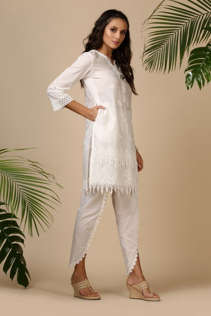 Aster Kurta White