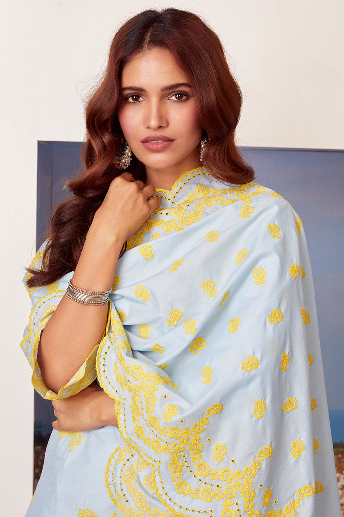 Azure Supima Cotton Kurta Set