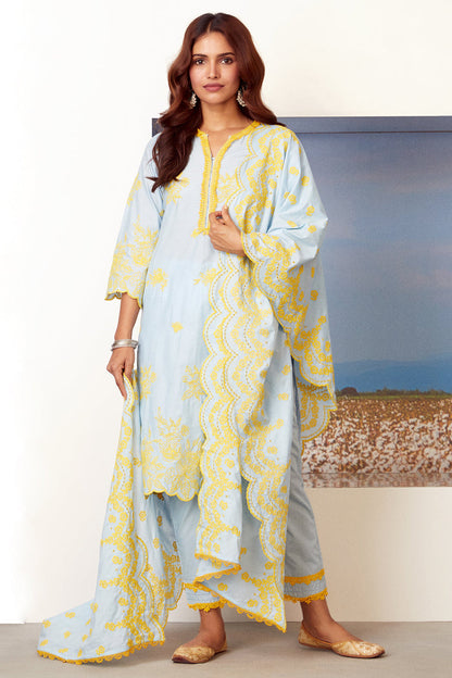 Azure Supima Cotton Kurta Set