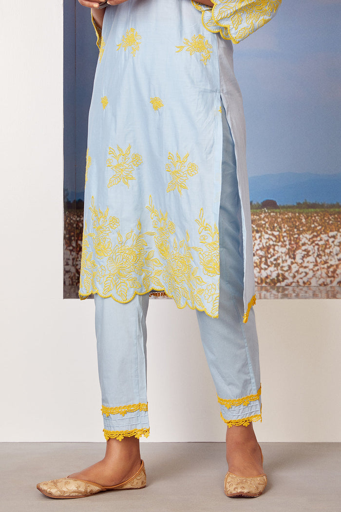 Azure Supima Cotton Kurta Set