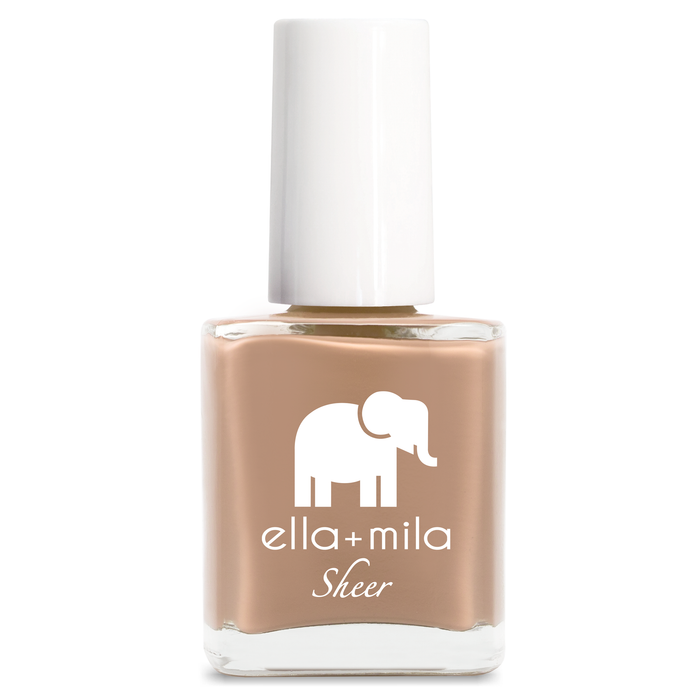 Beloved nude brown tint sheer nail polish bottle – ella+mila Sheer