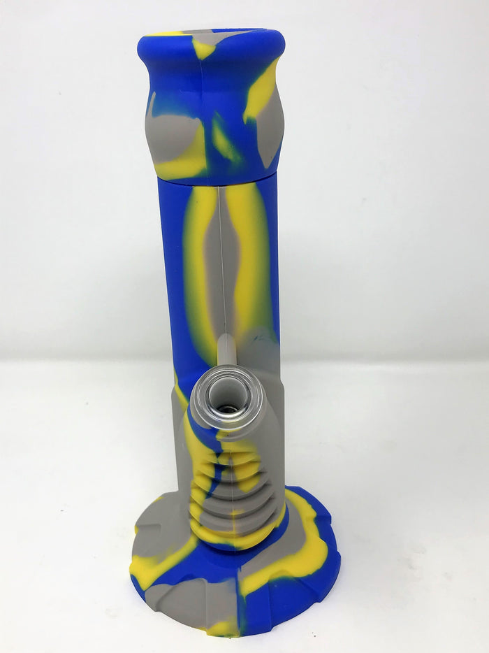 Best 15" Silicone Detachable Bong w/Glass 8 Arm Tree Perc 3.5" Glass Hand pipe